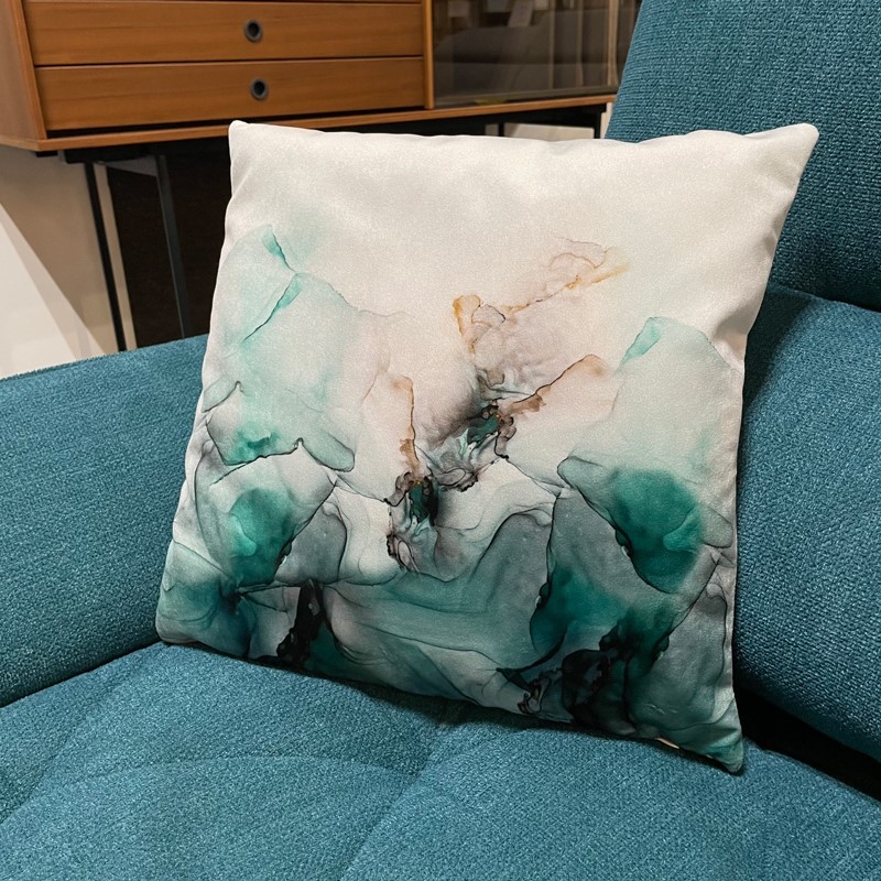 Coussin velours bleu Coussin velours bleu