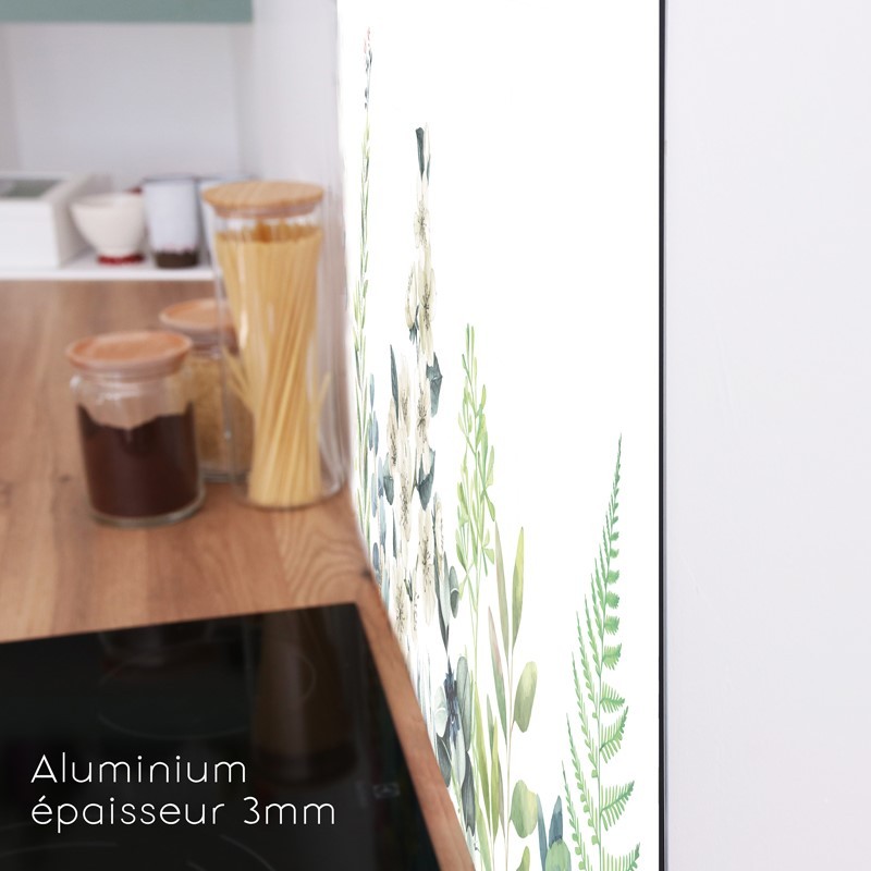 Crédence cuisine en aluminium épaisseur 3mm