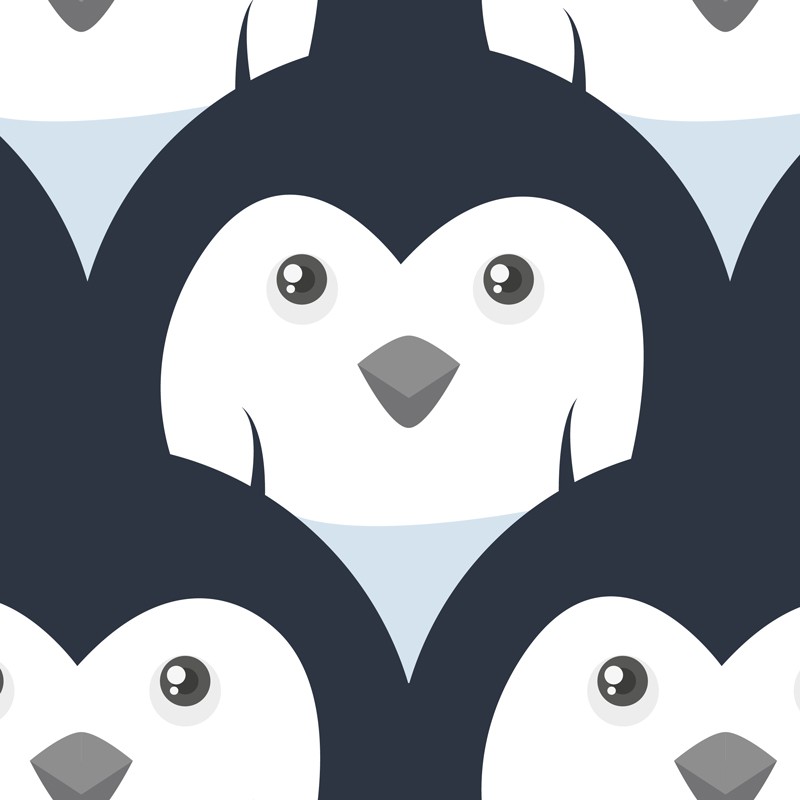 papier peint motif pingouin graphique