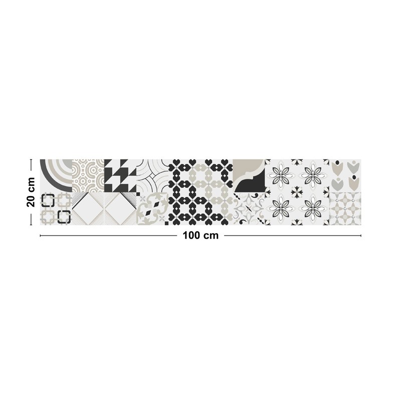 Bandeau adhésif motif carreaux de ciment Bandeau adhésif motif carreaux de ciment