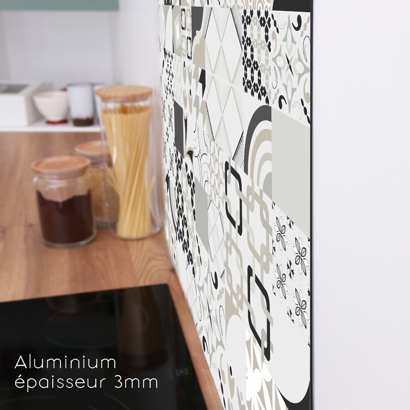 Crédence cuisien en aluminium épaisseur 3mm