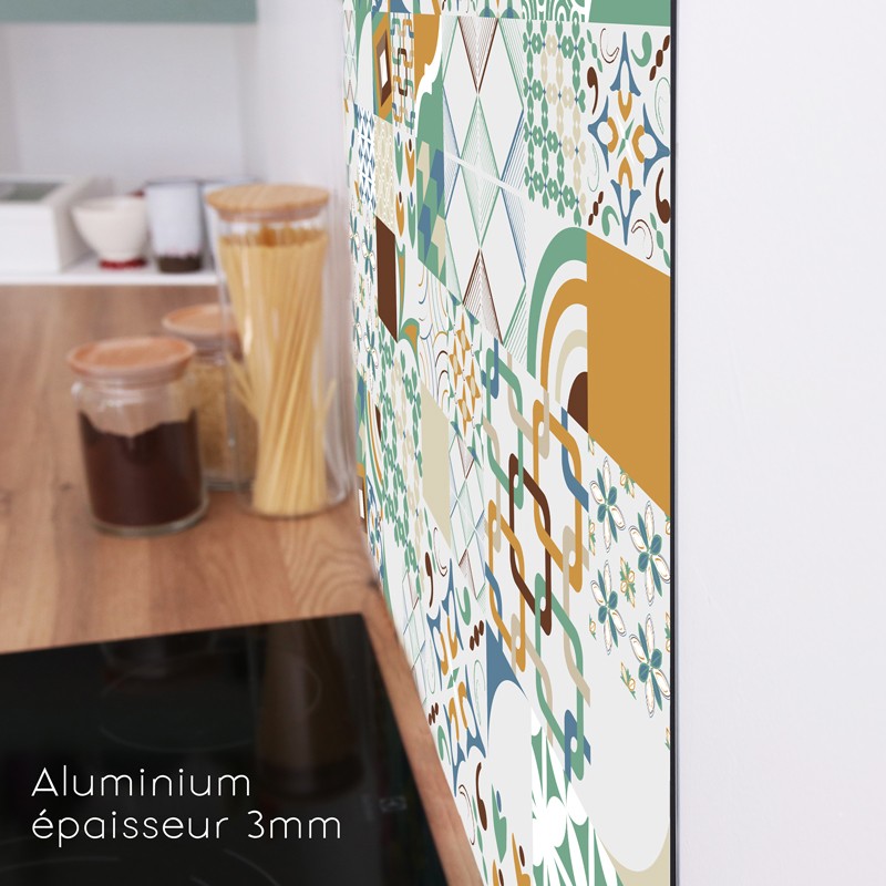 Crédence de cuisine en aluminium épaisseur 3mm
