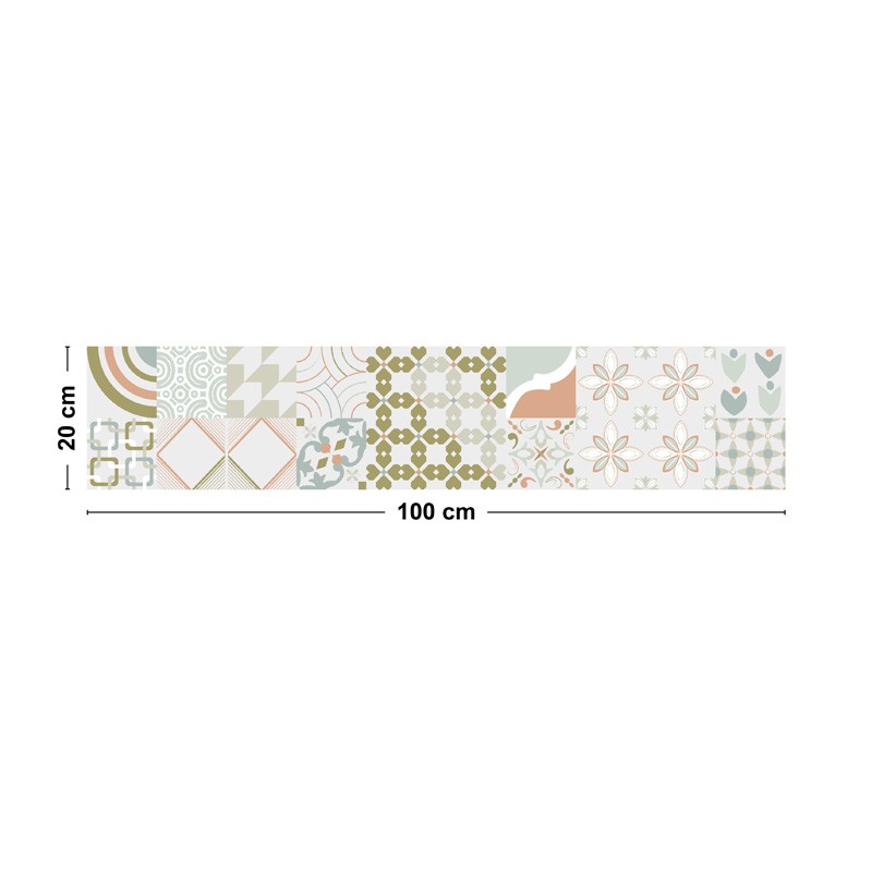Bandeau adhésif motif carreaux de ciment pastel Bandeau adhésif motif carreaux de ciment pastel