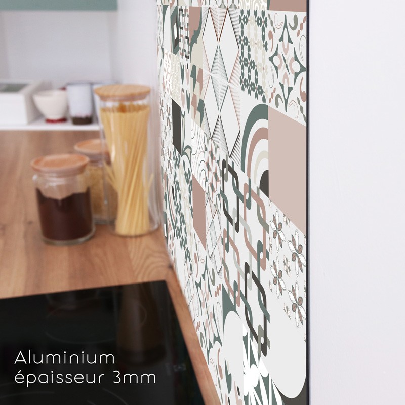 Crédence cuisine en aluminium épaisseur 3mm