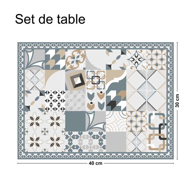 Set de table carreaux de ciment dulce