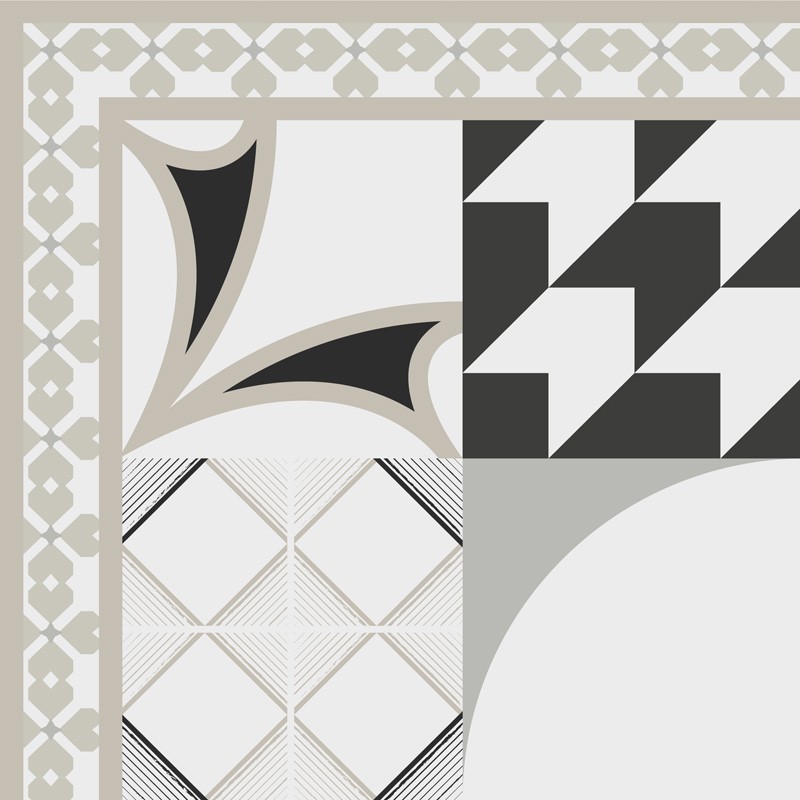 Set de table antidérapant motif carreaux de ciment