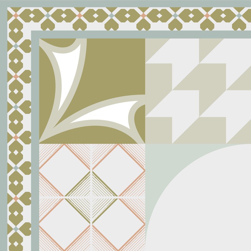 Set de table antidérapant motif carreaux de ciment Set de table antidérapant motif carreaux de ciment