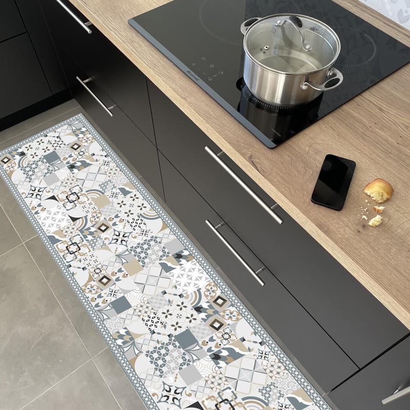 Crédence de cuisine adhésive en aluminium. Carreaux de ciment dulce - 99  Déco