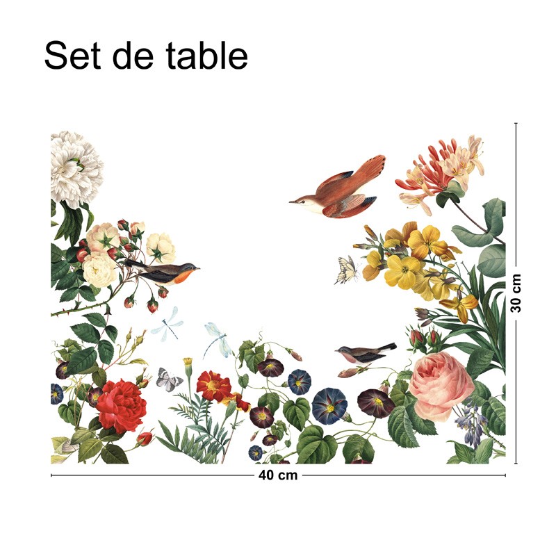 Set de table vinyle végétation Set de table vinyle végétation