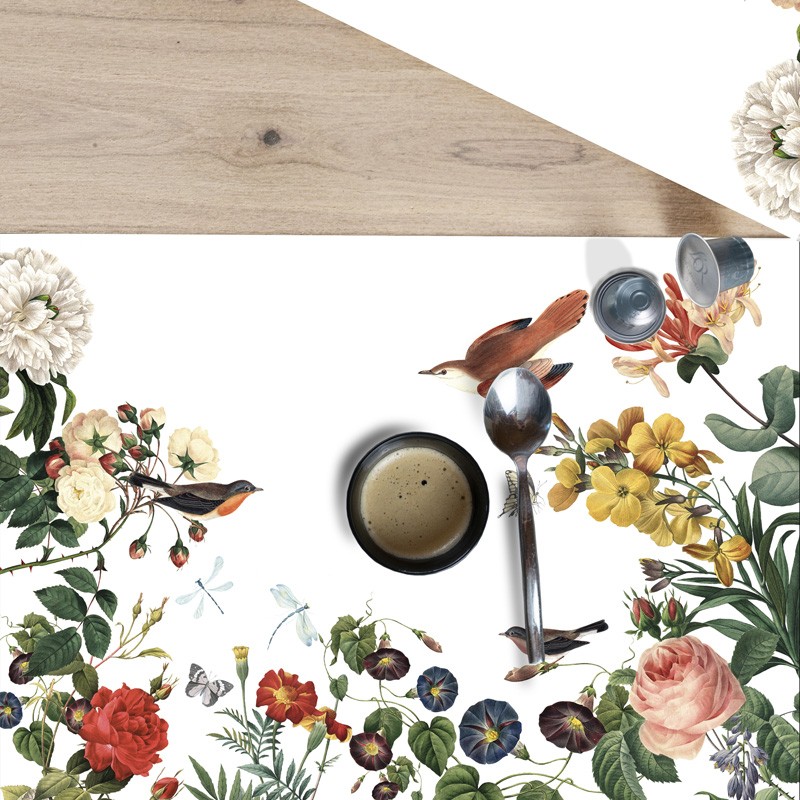 Set de table vinyle florale Set de table vinyle florale