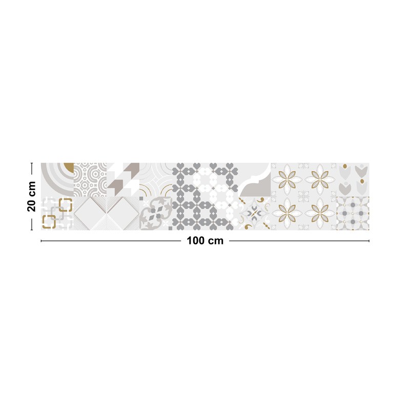 Bandeau adhésif motif carreaux de ciment doux Bandeau adhésif motif carreaux de ciment doux